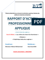 RAPPORT Choix de Fournisseur