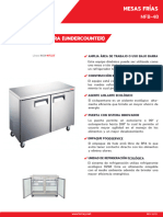 Ficha Tecnica Torrey MFB 48 Mesa Fria Acero Inoxidable Facil Acceso