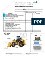 Wheel Loader Updated Daily Inspection Checklist