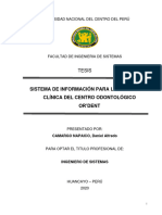 Sistema de Información para La Gestión Clínica Del Centro Odontológico Or'Dent