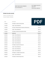 Extrato Da Conta Corrente: Data Descrição Valor