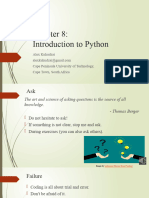 Lecture 8 Introduction To Python 2021