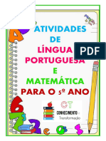 Atividades de Matemática e Língua Port 5° Ano