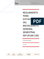 Reglamento General de Bachillerato Semestral Uvm