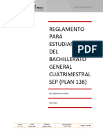 Reglamento General de Bachillerato Cuatrimestral Uvm