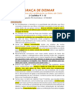 A GRAÇA DE DIZIMAR - Efeitos e Dádivas Da Contribuição - 2 Corintios 9 - 1 A 15 - Pregação Março 2021 - IPB Ananindeua