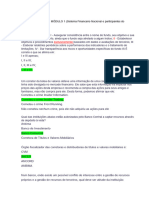 CADERNO DE ERROS MÓDULO 1 (Sistema Financeiro Nacional e Participantes Do Mercado)