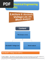 Lecture 8 - Kirchhoffs Voltage Law and Mesh Analysis