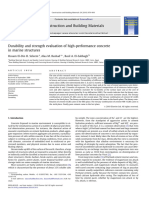 Durability and Strength Evaluation of High-Performance Concrete in Marine Structures