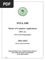 Syllabi: Master of Computer Applications (M.C.A.)