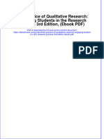 EBook The Practice of Qualitative Research Engaging Students in The Research Process 3Rd Edition Ebook PDF PDF Docx Kindle Full Chapter