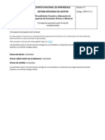 Servicio Nacional de Aprendizaje Sistema Integrado de Gestión Procedimiento Creación y Adecuación de Programas de Formación Virtual y A Distancia