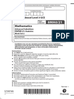 0s2 8MA0-21 Statistics - Mock Set 2 PDF