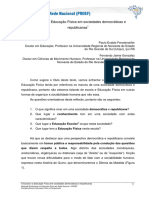 A Escola e A Educação Física em Sociedades Democráticas e Republicanas