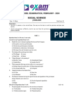 SSLC Social Science 2024 Model - Examwinner