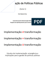 Implementação de Políticas Públicas - Aula 1