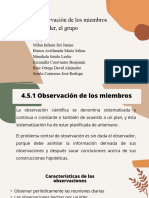 4.5.1 Observación de Los Miembros y 4.5.2 Lider, Grupo