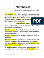 Morphology Note