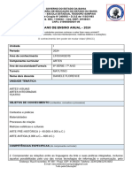 Plano de Ensino ANUAL 2024 - 7 Ano - Artes