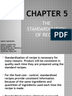 Chapter 5 Standardization of Recipe