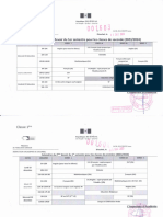 Calendrier Secondaire