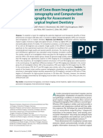 Comparison of Cone-Beam Imaging With Orthopantomography and Computerized Tomography For Assessment in Presurgical Implant Dentistry