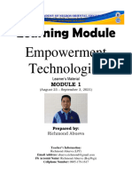 Ans Key Empowerment Technology 1 For HUMSS STEM