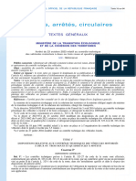 Arrêté Du 23 Octobre 2023 Relatif Au Contrôle Technique de Catégorie L