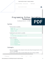 Programming Python Variables - Takeaways - Dataquest