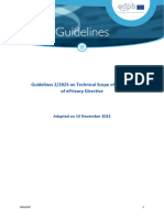 (2023) Guidelines 2 - 2023 On Technical Scope of Art. 5 (3) of Eprivacy Directive - EDPB