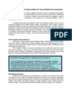 Module 22 Cognitive Developmeny of The Intermediate Schoolers