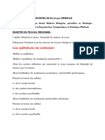 Travail Personnel en Histologie Generale