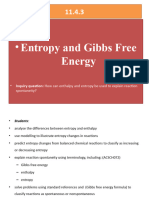 Entropy and Gibbs Free: Energy