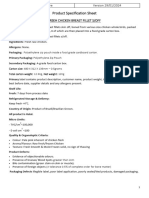 Chicken Breast Specification Sheet