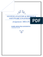 System Analysis & Design & Software Engineering: Assignment: MBA-IT-2