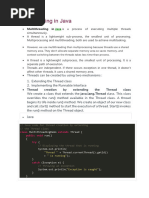 Multithreading in Java