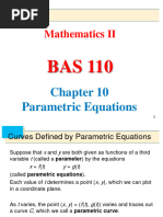 BAS110 - Chapter 10 - Parametric Equations