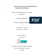 Wastage Analysis and Scope of Wastage Reduction in Sheetfed Offset Printing