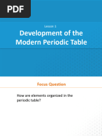 CA Lesson 1 Development of The Modern Periodic Table