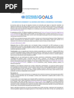 Los DDHH y La Agenda 2030 para El Desarrollo Sostenible