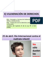 Guía de Clase 17. Vulneración de Derechos. 1. Concepto y Formas de Violencia. 2. Protección de Derechos Amenazados y Vulnerados