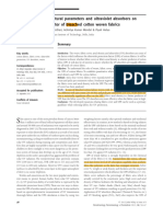 Effect of Weave, Structural Parameters and Ultraviolet Absorbers On in Vitro Protection Factor of Bleached Cotton Woven Fabrics