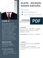 Curriculum Vitae CV Profesional Con Foto Azul y Blanco