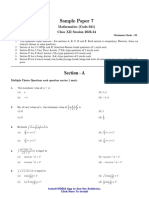 MA Sample Paper 7 Unsolved