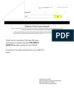 Publisher Portal Access Request WoS