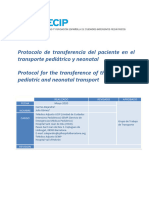 Transferencia Del Paciente en El Transporte Pediátrico y Neonatal