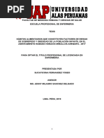 Hábitos Alimentarios Que Constituyen Factores de Riesgo de Sobrepeso y Obesidad de La Población Infantil en El Asentamiento Humano Horacio Zeballos Arequipa - 2017