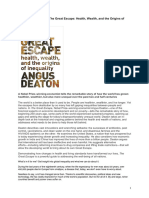 Deaton, Angus (2015) The Great Escape - Health, Wealth, and The Origins of Inequality