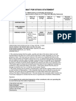 Format For Stock Statement