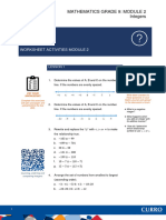 Grade 9 Module 2 Integers WS